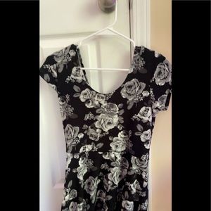 Black flower dress been worn a couple times in great shape!